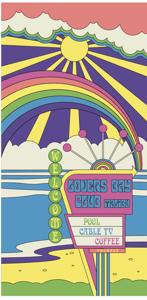 Lovers Bay Club Beach Towel