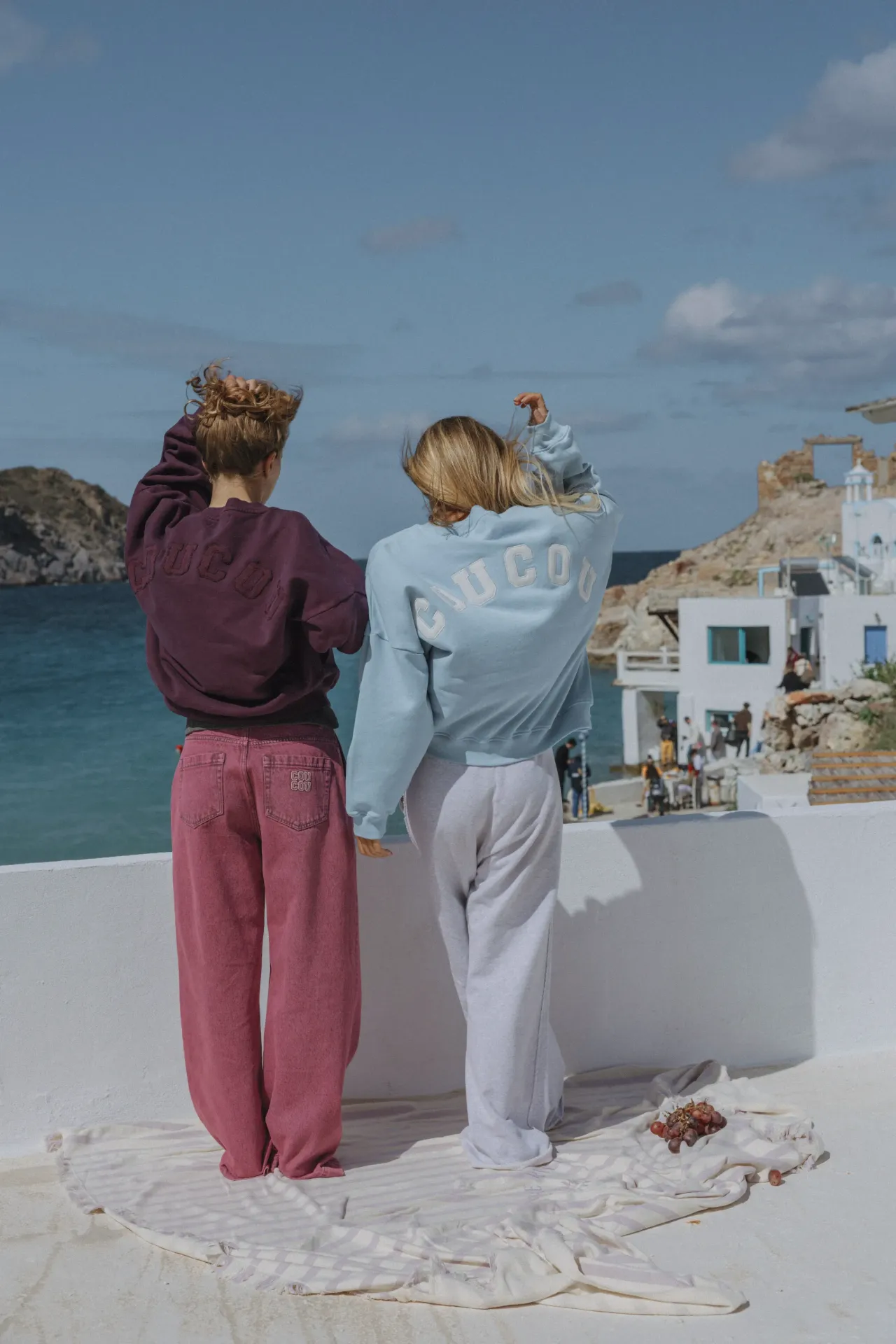 Joseph Sweater (Light Blue - Ecru)