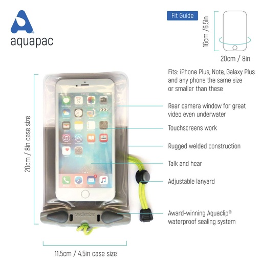 Aquapac waterproof phone case plus