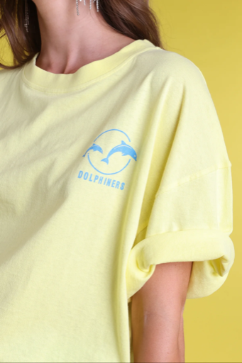Lovers Bay Club T-shirt Byron bay yellow